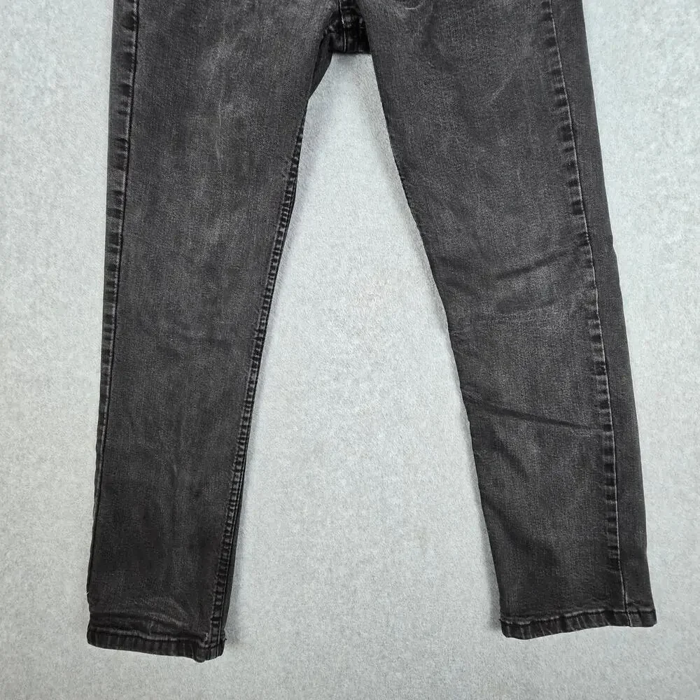 Levi's 514 Mens 27x28 Black Straight Fit Jeans